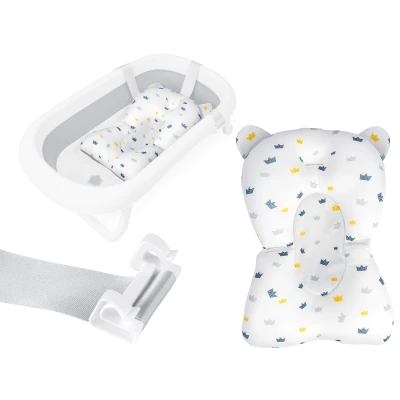 Ricokids 728901 Polštářek do vaničky pro miminka, bílo-modrý