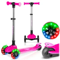 Ricokids 765901 Trojkolová kolobežka na rovnováhu s LED kolieskami Jelly, ružová