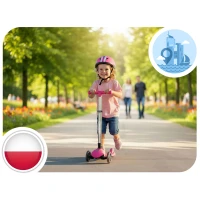 Ricokids 765901 Trojkolová kolobežka na rovnováhu s LED kolieskami Jelly, ružová