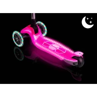Ricokids 765901 Trojkolová kolobežka na rovnováhu s LED kolieskami Jelly, ružová