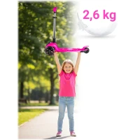 Ricokids 765901 Trojkolová kolobežka na rovnováhu s LED kolieskami Jelly, ružová