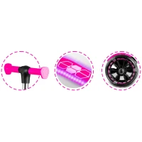 Ricokids 765901 Trojkolová kolobežka na rovnováhu s LED kolieskami Jelly, ružová