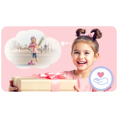 Ricokids 765901 Trojkolová kolobežka na rovnováhu s LED kolieskami Jelly, ružová