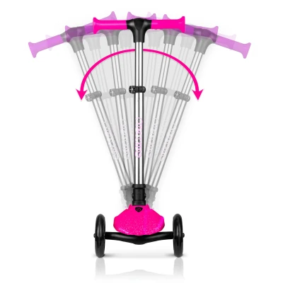 Ricokids 765901 Trojkolová kolobežka na rovnováhu s LED kolieskami Jelly, ružová