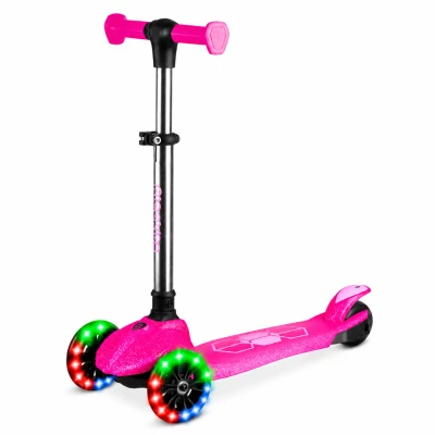 Ricokids 765901 Trojkolová kolobežka na rovnováhu s LED kolieskami Jelly, ružová