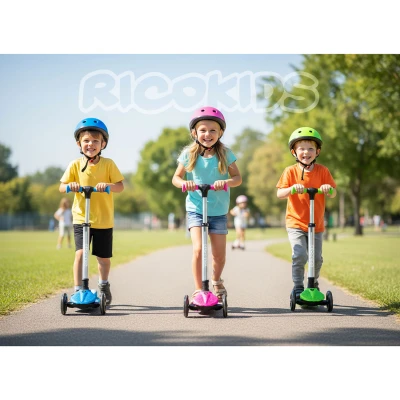 Ricokids 765901 Trojkolová kolobežka na rovnováhu s LED kolieskami Jelly, ružová