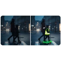 Ricokids 765700 Trojkolová kolobežka na rovnováhu s LED kolieskami Glow, tyrkysová