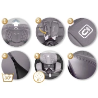 Nukido 710103 Autosedačka Prestige Line ISOFIX, i-Size 40-150 cm, 0-36 kg, šedá