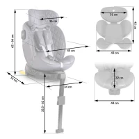 Nukido 710103 Autosedačka Prestige Line ISOFIX, i-Size 40-150 cm, 0-36 kg, šedá