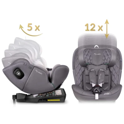 Nukido 710103 Autosedačka Prestige Line ISOFIX, i-Size 40-150 cm, 0-36 kg, šedá