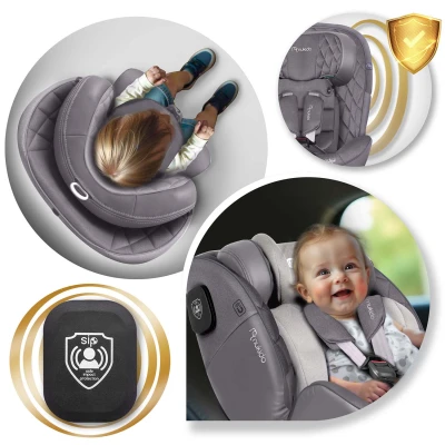 Nukido 710103 Autosedačka Prestige Line ISOFIX, i-Size 40-150 cm, 0-36 kg, šedá