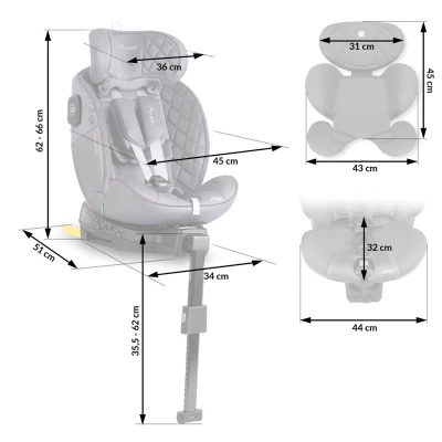 Nukido 710103 Autosedačka Prestige Line ISOFIX, i-Size 40-150 cm, 0-36 kg, šedá
