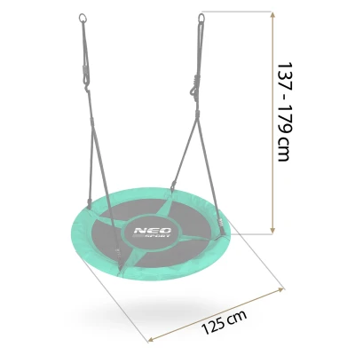 Neo-Sport 1062 Houpačka čapí hnízdo SWINGO 120 cm, zelená