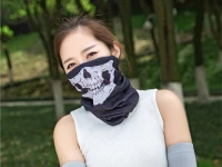Verk 14602 Multifunkčný nákrčník s motívom lebky, čierny