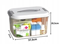 Verk 27661 Úložná krabica s vekom a sponami, 20 l, biela