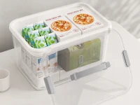 Verk 27661 Úložná krabica s vekom a sponami, 20 l, biela
