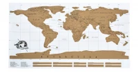 Stírací mapa světa Deluxe 88 x 52 cm