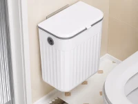 Verk 27672 Zavesený odpadkový kôš s vekom 11 l, biely