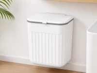 Verk 27672 Zavesený odpadkový kôš s vekom 11 l, biely