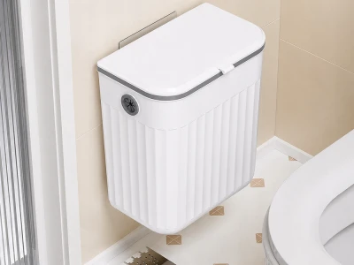 Verk 27672 Zavesený odpadkový kôš s vekom 11 l, biely