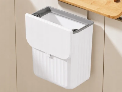Verk 27672 Zavesený odpadkový kôš s vekom 11 l, biely