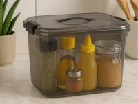 Verk 27661 Úložná krabica s vekom a sponami, 20 l, čierna