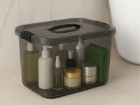Verk 27661 Úložná krabica s vekom a sponami, 20 l, čierna