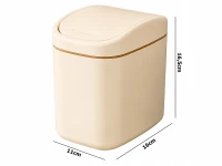 Verk 27674 Mini odpadkový kôš s vekom 2 l, béžový