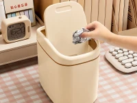 Verk 27674 Mini odpadkový kôš s vekom 2 l, béžový