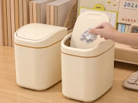 Verk 27674 Mini odpadkový kôš s vekom 2 l, béžový