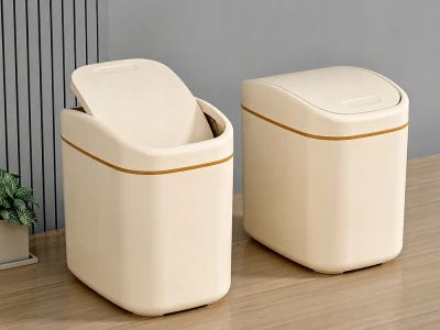 Verk 27674 Mini odpadkový kôš s vekom 2 l, béžový
