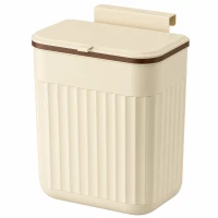 Verk 27672 Závěsný odpadkový koš s víkem 11 l, béžový