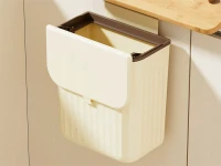 Verk 27672 Závěsný odpadkový koš s víkem 11 l, béžový