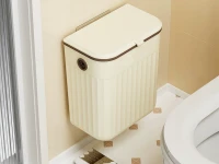 Verk 27672 Závěsný odpadkový koš s víkem 11 l, béžový