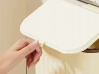 Verk 27672 Závěsný odpadkový koš s víkem 11 l, béžový