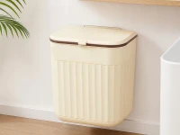 Verk 27672 Závěsný odpadkový koš s víkem 11 l, béžový