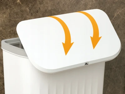 Verk 27672 Závěsný odpadkový koš s víkem 11 l, béžový
