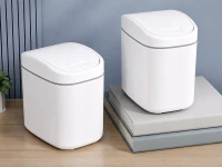 Verk 27674 Mini odpadkový kôš s vekom 2 l, biely