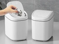 Verk 27674 Mini odpadkový kôš s vekom 2 l, biely