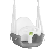 Ricokids 770000 Dětská houpačka 3 v 1, šedo-bílá