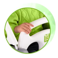 Ricokids 770000 Dětská houpačka 3 v 1, šedo-bílá