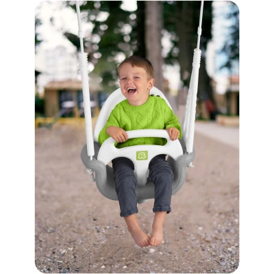 Ricokids 770000 Dětská houpačka 3 v 1, šedo-bílá