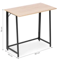 ModernHome TH-FD-6-16 Skládací loftový počítačový stůl 80 x 45 cm, světle hnědý
