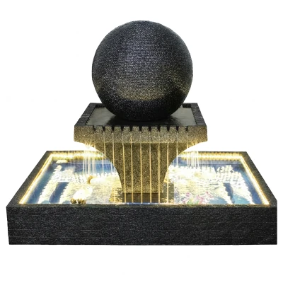 RealG RC-K-2228 Zahradní fontána, velká vodní koule, 140×140×120 cm LED