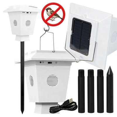 RealG RC-K-2339 Ultrazvukový solárny odpudzovač zvierat a vtákov, 1600 m, IP44