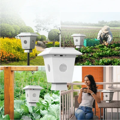 RealG RC-K-2339 Ultrazvukový solárny odpudzovač zvierat a vtákov, 1600 m, IP44