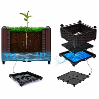 RealG RC-K-2524 Modulární zahradní truhlík 120 x 40 x 22 cm, hnědý