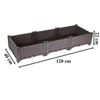 RealG RC-K-2524 Modulární zahradní truhlík 120 x 40 x 22 cm, hnědý