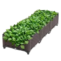 RealG RC-K-2524 Modulární zahradní truhlík 120 x 40 x 22 cm, hnědý