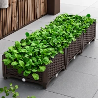 RealG RC-K-2524 Modulární zahradní truhlík 120 x 40 x 22 cm, hnědý